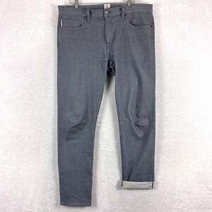 Hiroshi Kato Jeans Men 36x30 Gray Raw Selvedge The Pen Slim Stretch USA